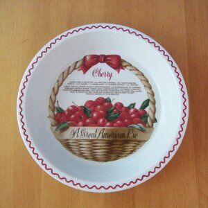 Shafford Great American Pie porcelain pie plate - Cherry - 1982 Collectible